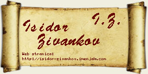 Isidor Živankov vizit kartica